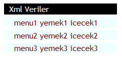 Jquery ile Xml Dosyaları Okuma - Ekran Görüntüsü